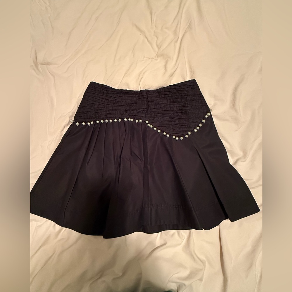 Aje. Black Pearl-Embellished Mini Skirt
